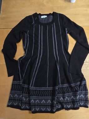 Cloud Chaser Black Sweater with Heather Gray Knit